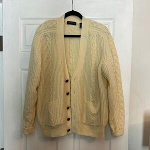 Cream Cable Knit Cardigan
